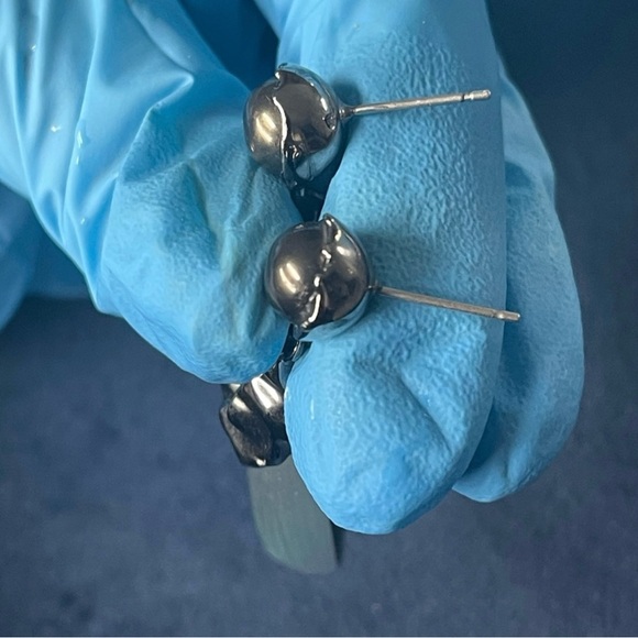 100% Authentic Vintage,Alexis Bittar Green, Blue/ White Ombré Lucite, Faux Pearl - Picture 4 of 4